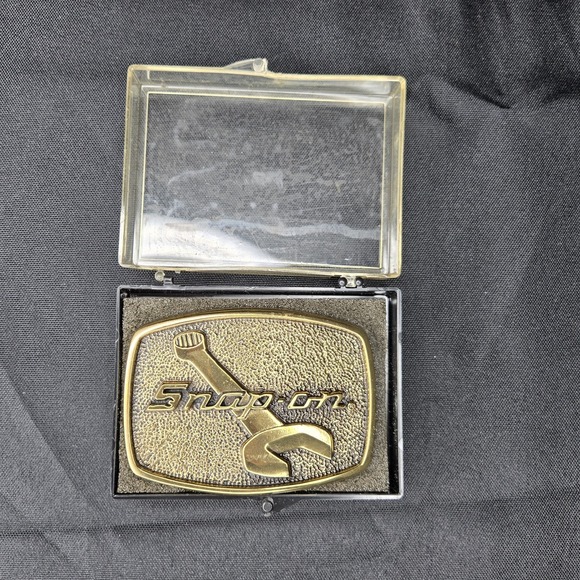 Snap On Tools Wrench Belt Buckle Solid Brass - Made In The USA - BTS SPP-586 - Picture 2 of 4